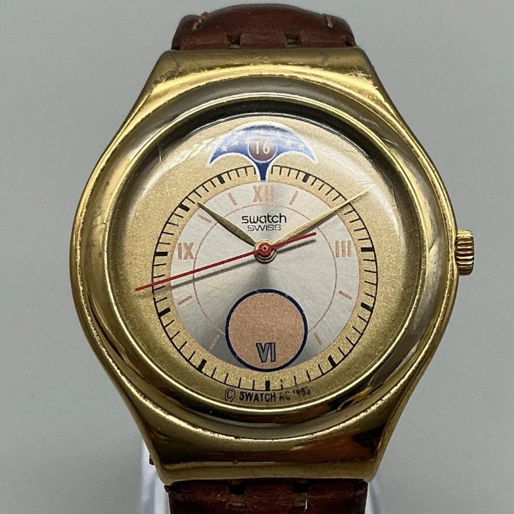 Vintage Swatch Irony Big Handsome PrinceYGG400 Mens Watch 37mm New Battery